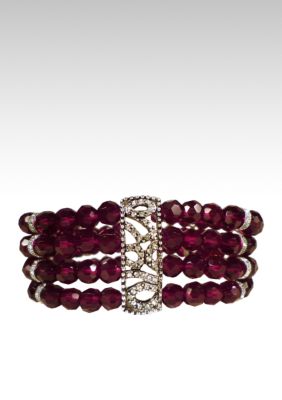 Etienne Aigner 4 Row Rectangle Filigree Bracelet