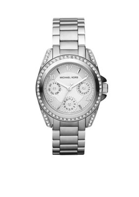 Michael Kors Blair Mini Silver Tone Glitz Multifunction Watch