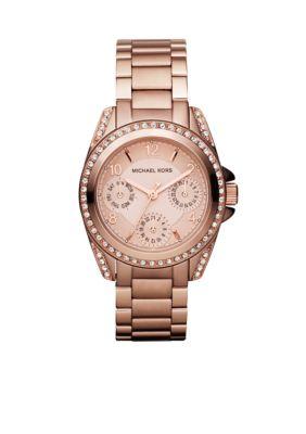 Michael Kors Blair Mini Rose Gold Tone Glitz Watch