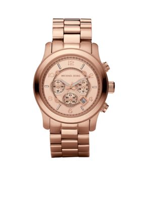 Michael Kors Men's Runway Oversized Rose Gold Tone Chronograph Watch