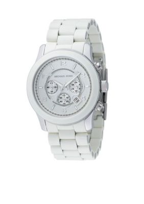 Michael Kors Mens Oversize White Polyutherane Watch