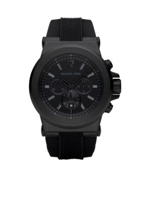 Michael Kors Black Silicone Strap Mens Watch