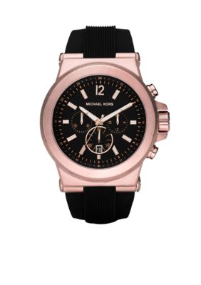 Michael Kors Dylan Rose Silicone Chronograph Watch