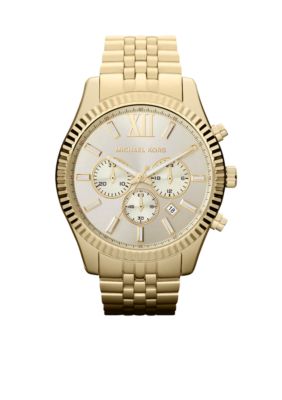 Michael Kors Men's Gold Tone Stainless Steel Ritz Chronograph Watch