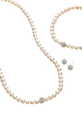 Belk Silverworks White Pearl and Fireball Three-Piece Boxed Set