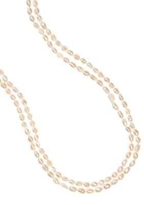 Belk Silverworks Baroque Fresh Water Pearl 64in Necklace