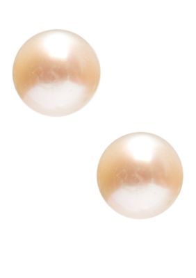 Belk Silverworks Pearl Silver Stud Earrings