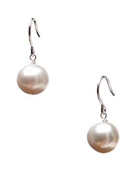Belk Silverworks Pearl Silver Hook Earrings