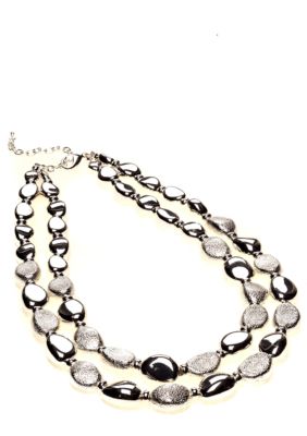 Via Neroli Two Strand Textured Necklace