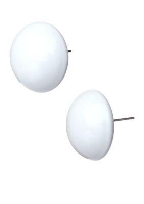 Kim Rogers&reg; White 10mm Ball Stud Earrings