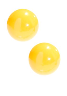Kim Rogers Yellow 10mm Ball Stud Earrings