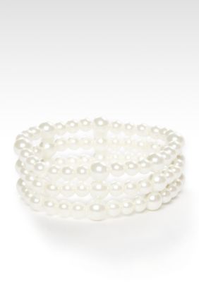 Kim Rogers&reg; Triple Strand Pearl Bracelet