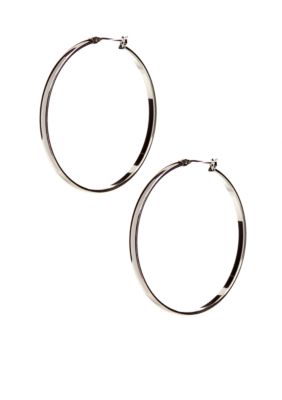 Kim Rogers Silver Large Smooth 14Kt Gold Filled Post Hoop