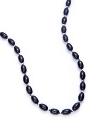 Kim Rogers&reg; Black Oval Bead Necklace