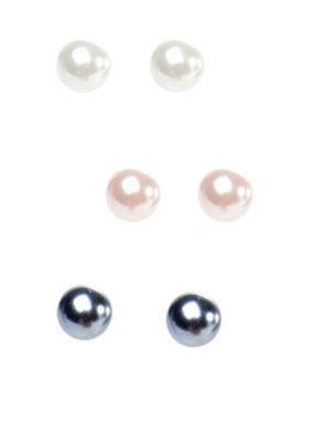 Kim Rogers&reg; Pearl Ball Stud Trio