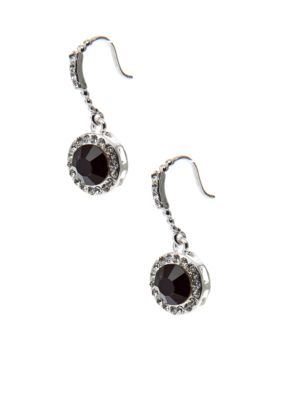 Kim Rogers Round Faceted Drop French Wire Earrings