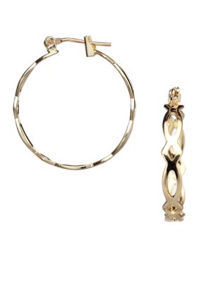 Kim Rogers 14K Gold Filled Post Gold Hoop Earrings
