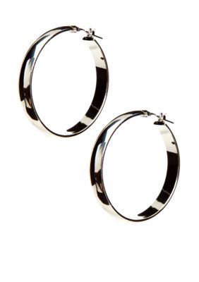Kim Rogers&reg; Silver Wide 14Kt Gold Filled Post Hoop