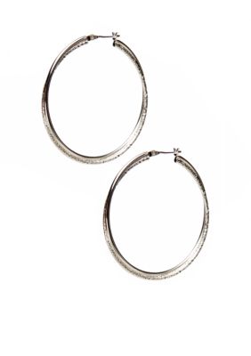 Kim Rogers Silver 14Kt Gold Filled Post Triple Hoop