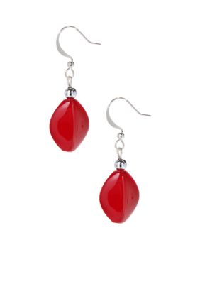 Kim Rogers&reg; dRed Oval Drop French Wire Earrings