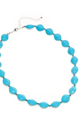 Kim Rogers 18-in Turquoise Flat Oval Necklace