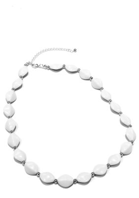 Kim Rogers&reg; 18-in. White Flat Oval Necklace