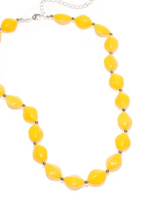 Kim Rogers&reg; 18-in. Yellow Flat Oval Bead Necklace