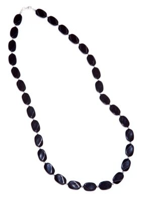 Kim Rogers&reg; 30-in. Black Oval Wafer Necklace
