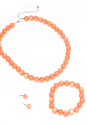 Kim Rogers Orange Necklace/Bracelet/Earring Set