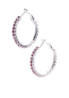 Kim Rogers Rhinestone Hoop Earrings