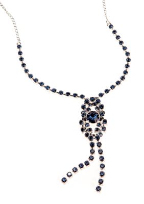Kim Rogers Crystal Knotted Y Necklace