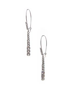 Kim Rogers Graduated Clear Crystal Linear Drop Earrings