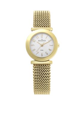 Skagen Stretch Mesh Watch in Gold