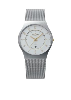 Skagen Steel Two-Tone on Mesh Watch