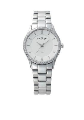 Skagen Steel Links with Glitz Watch