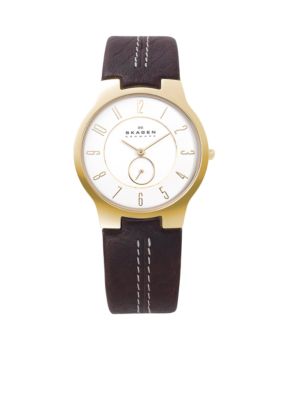 Skagen Brown Leather Watch