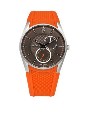 Skagen Orange and Gray Titanium Watch
