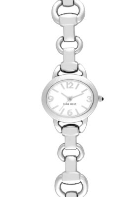 Nine West Oval Silvertone Bracelet