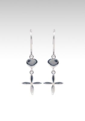 Belk Silverworks Heart and Cross Drop Earring