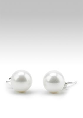 Belk Silverworks 10m Mother of Pearl Stud Earrings