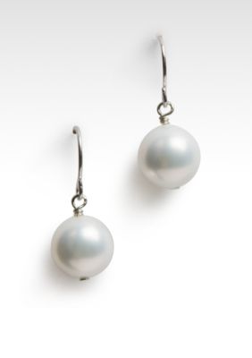 Belk Silverworks White Pearl Frenchwire Earring