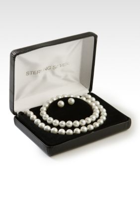 Belk Silverworks 3 Piece White Pearl Set