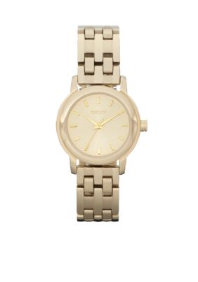 DKNY Gold Tone Sunray Dial Park Avenue Watch