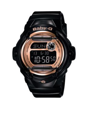 G-Shock Black Jelly with Rose Gold Face Baby G