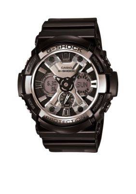 G-Shock Black Analog-Digital with Chrome Bezel Watch