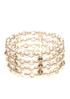 Kim Rogers&reg; Pearl Multi-Row Stretch Bracelet