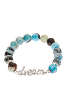 Kim Rogers Fire Agate Dream Pave Stretch Bracelet
