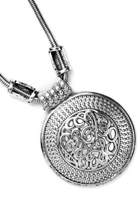 Erica Lyons Round Silver Pendant necklace