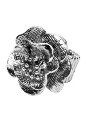 Erica Lyons Silver Flower Ring