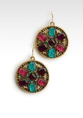Erica Lyons Multi Color Social and Wine Earring